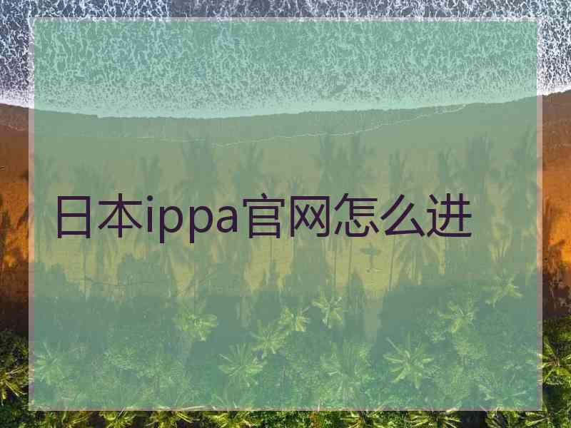 日本ippa官网怎么进