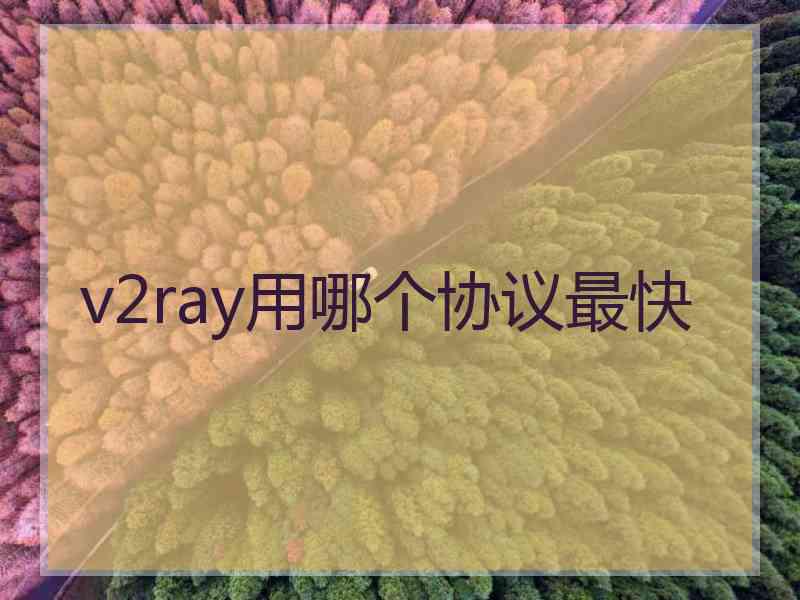 v2ray用哪个协议最快