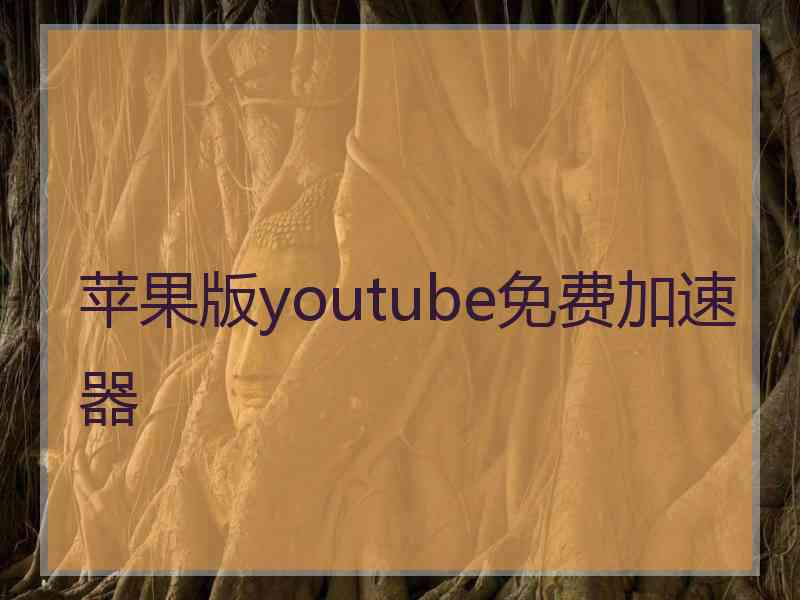 苹果版youtube免费加速器