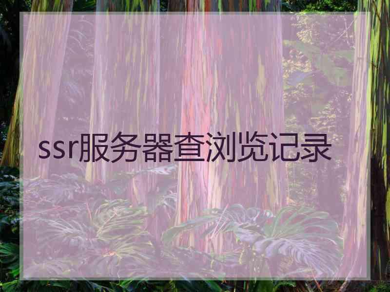 ssr服务器查浏览记录