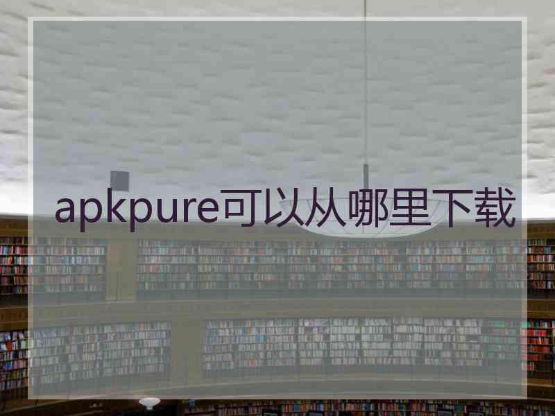 apkpure可以从哪里下载