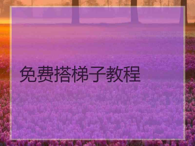 免费搭梯子教程