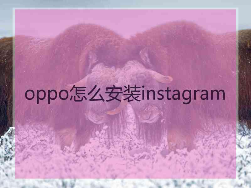 oppo怎么安装instagram