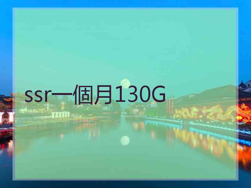 ssr一個月130G