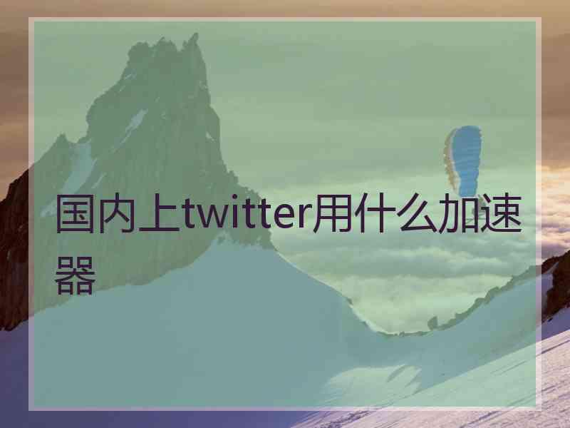 国内上twitter用什么加速器