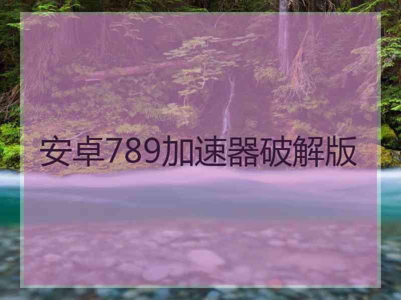 安卓789加速器破解版